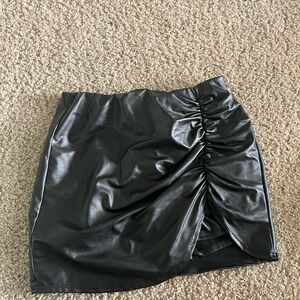 Windsor Black Ruched Mini Pencil Skort